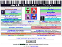 Tablet Screenshot of mathemainzel.info